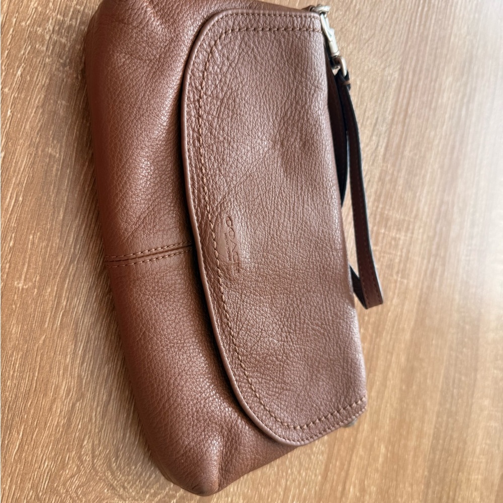 Coach Brown wristlet/clutch